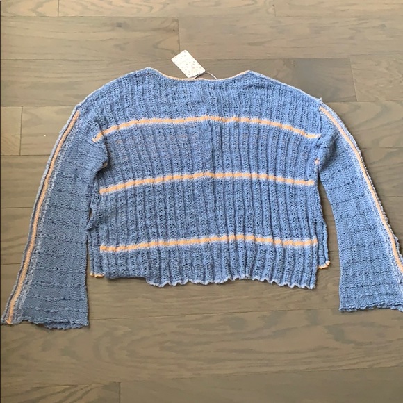 NWT Free People Marina Bay Lace-Up Sweater - Picture 6 of 12